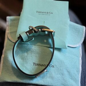 Tiffany & Co. Black Leather Bracelet